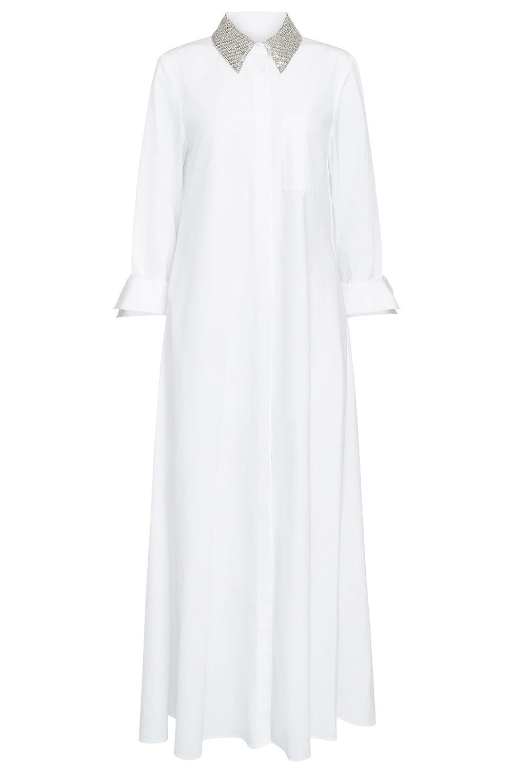Jennys Gown - White-WHITE-XS-CLOTHINGDRESSCASUAL-TWP
