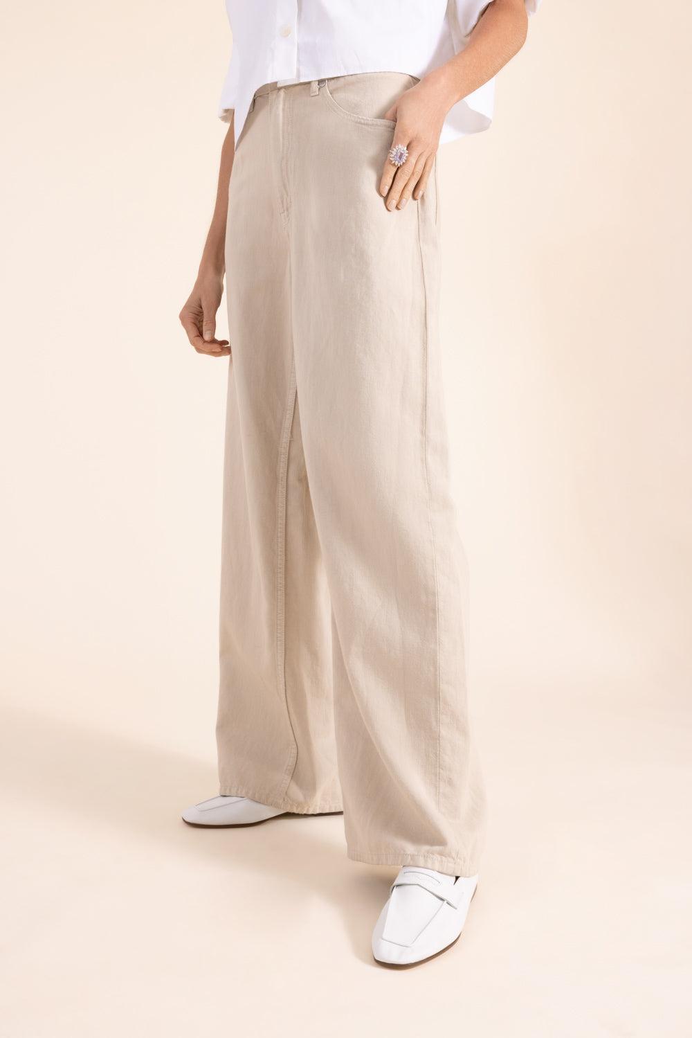 Song Sung Blue Pant-CREAM-26-CLOTHINGPANTCASUAL-TWP