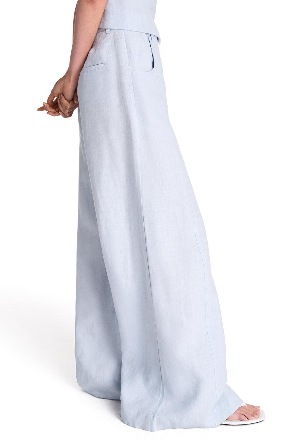 Dee's Washed Linen Trouser-ICE MELT-2-CLOTHINGPANTWIDE LEG-TWP