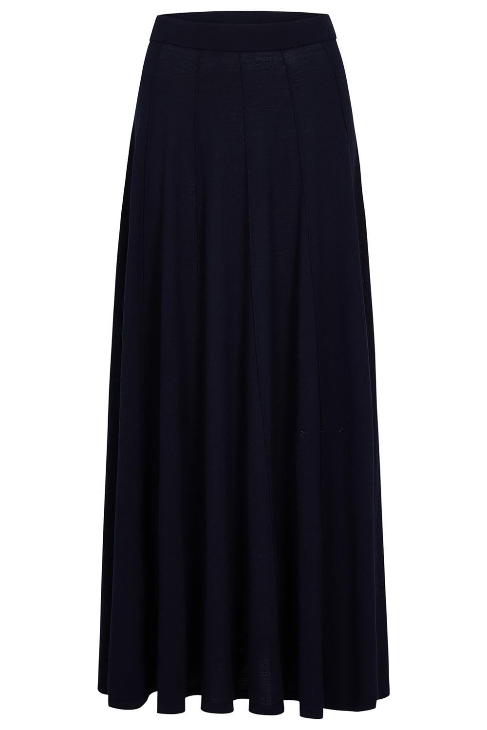 Seamed Maxi Skirt-BLUE-XS-CLOTHINGSKIRTMAXI-TWP
