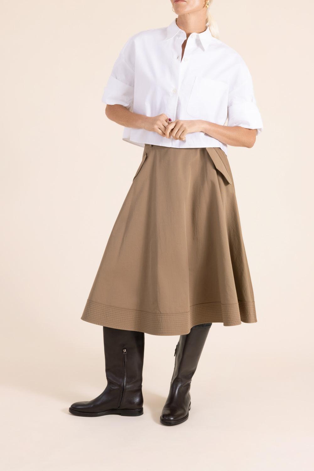 Pure Intentions Skirt-BROWN-2-CLOTHINGSKIRTMIDI-TWP