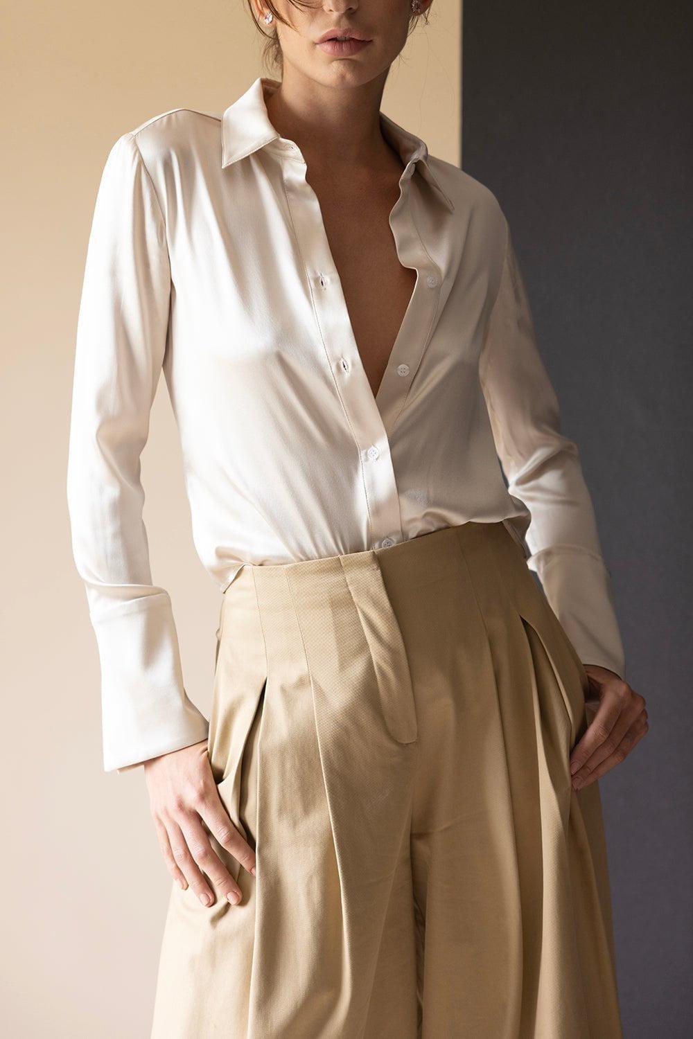 TWP-Bassette Shirt - Beige-