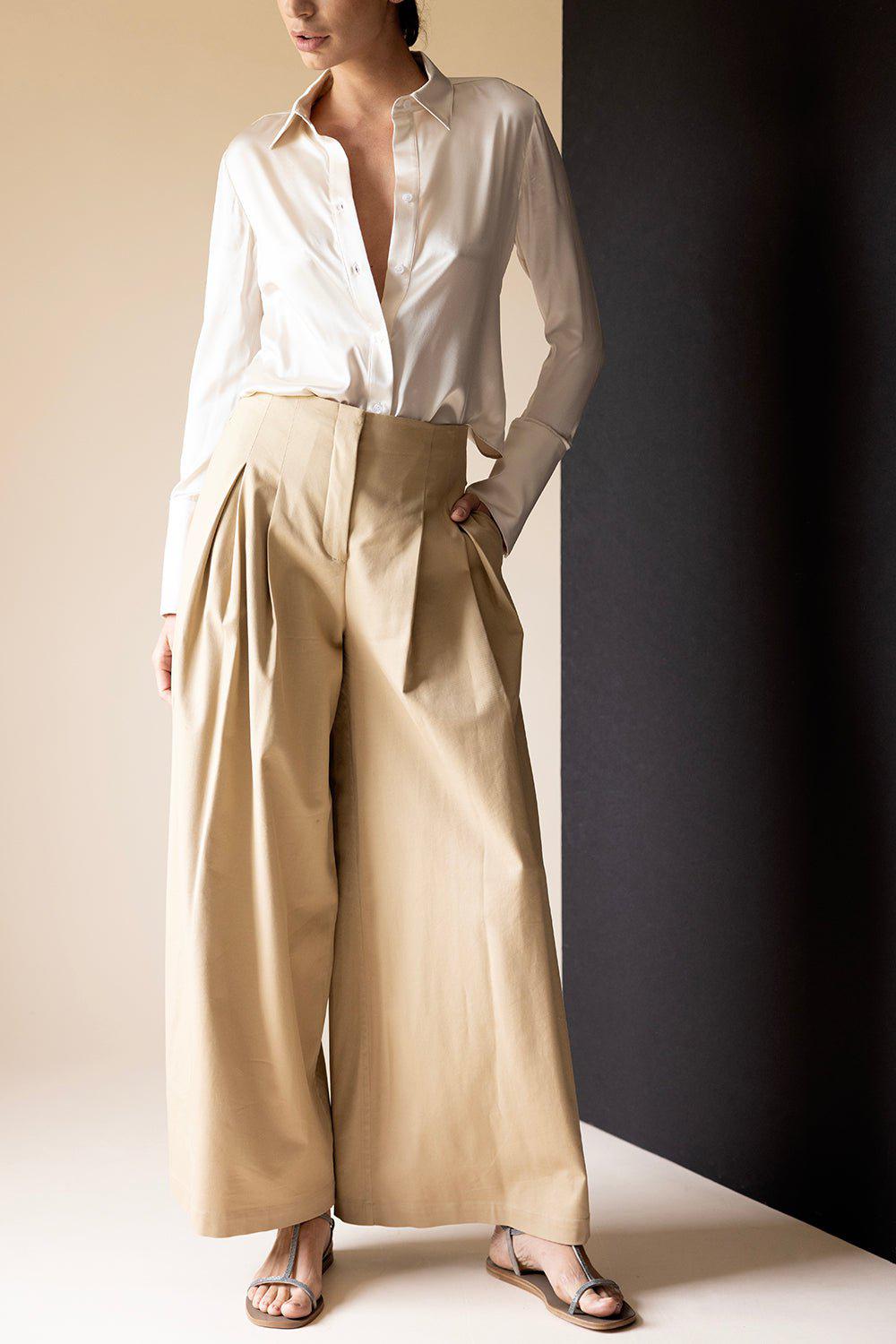 TWP-Bassette Shirt - Beige-