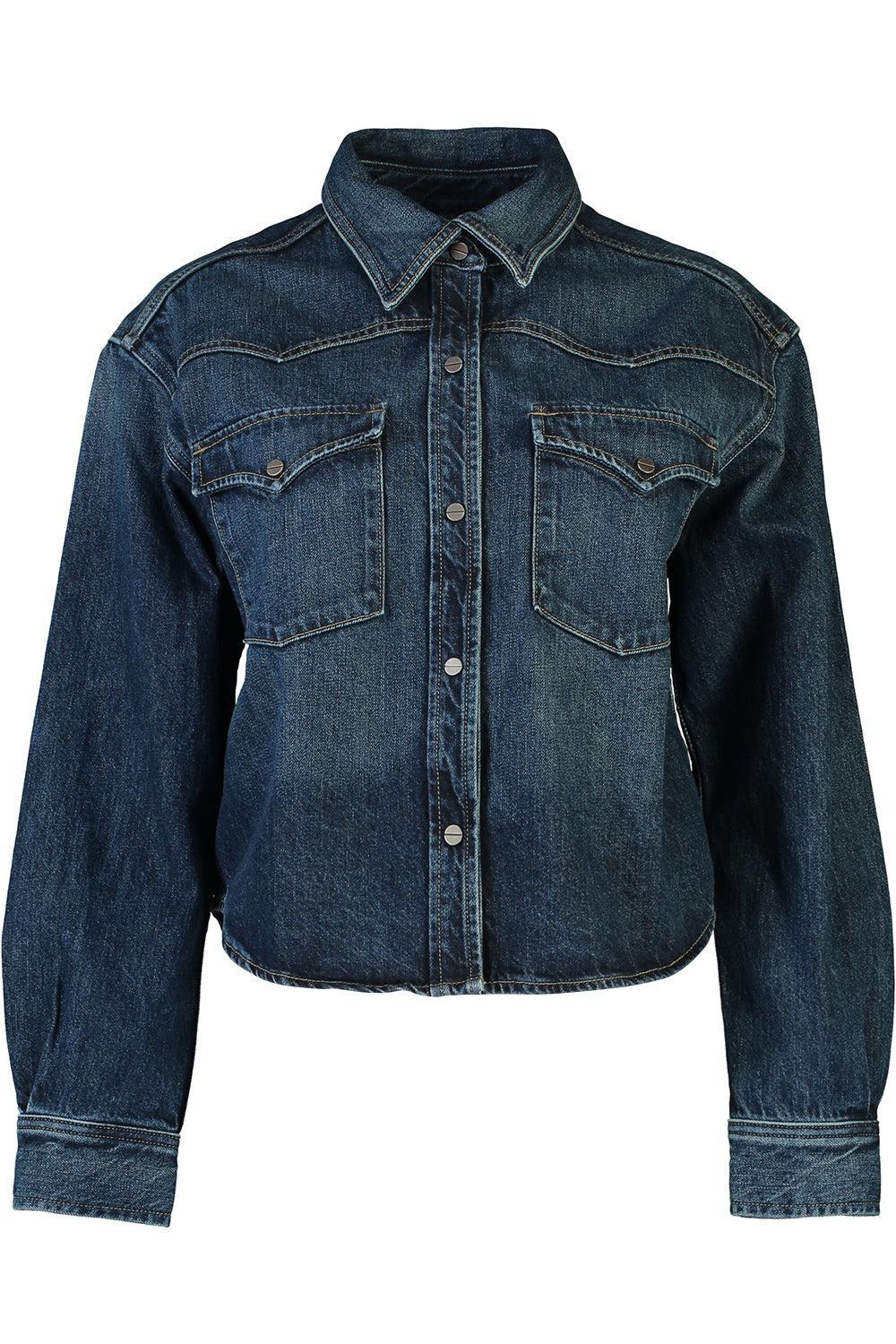 Cropped OG Denim Shirt-DARKWASH-M/L-CLOTHINGTOPBLOUSE-TWP