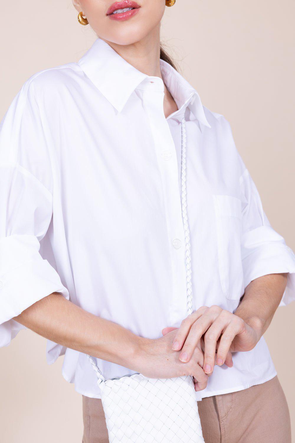 TWP-Next Ex Shadow Stripe Shirt - White-