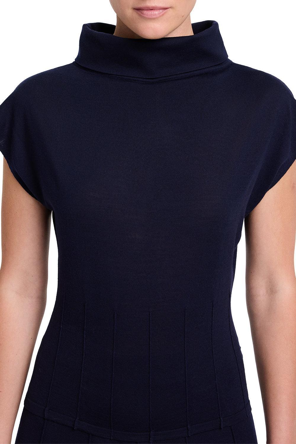 Funnel Neck Sleeveless Top-BLUE-XS-CLOTHINGTOPKNITS-TWP