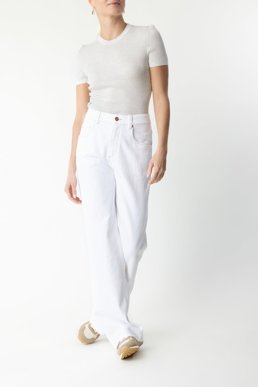 TWP-Tease Tee - White Heather Grey-