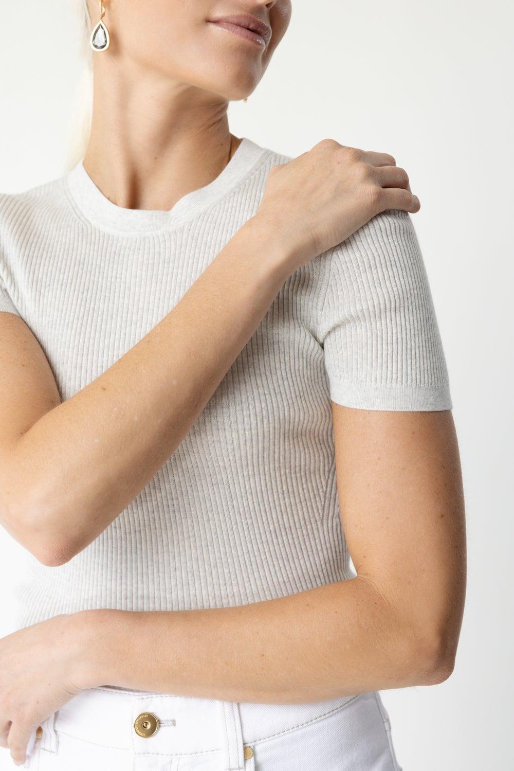 TWP-Tease Tee - White Heather Grey-