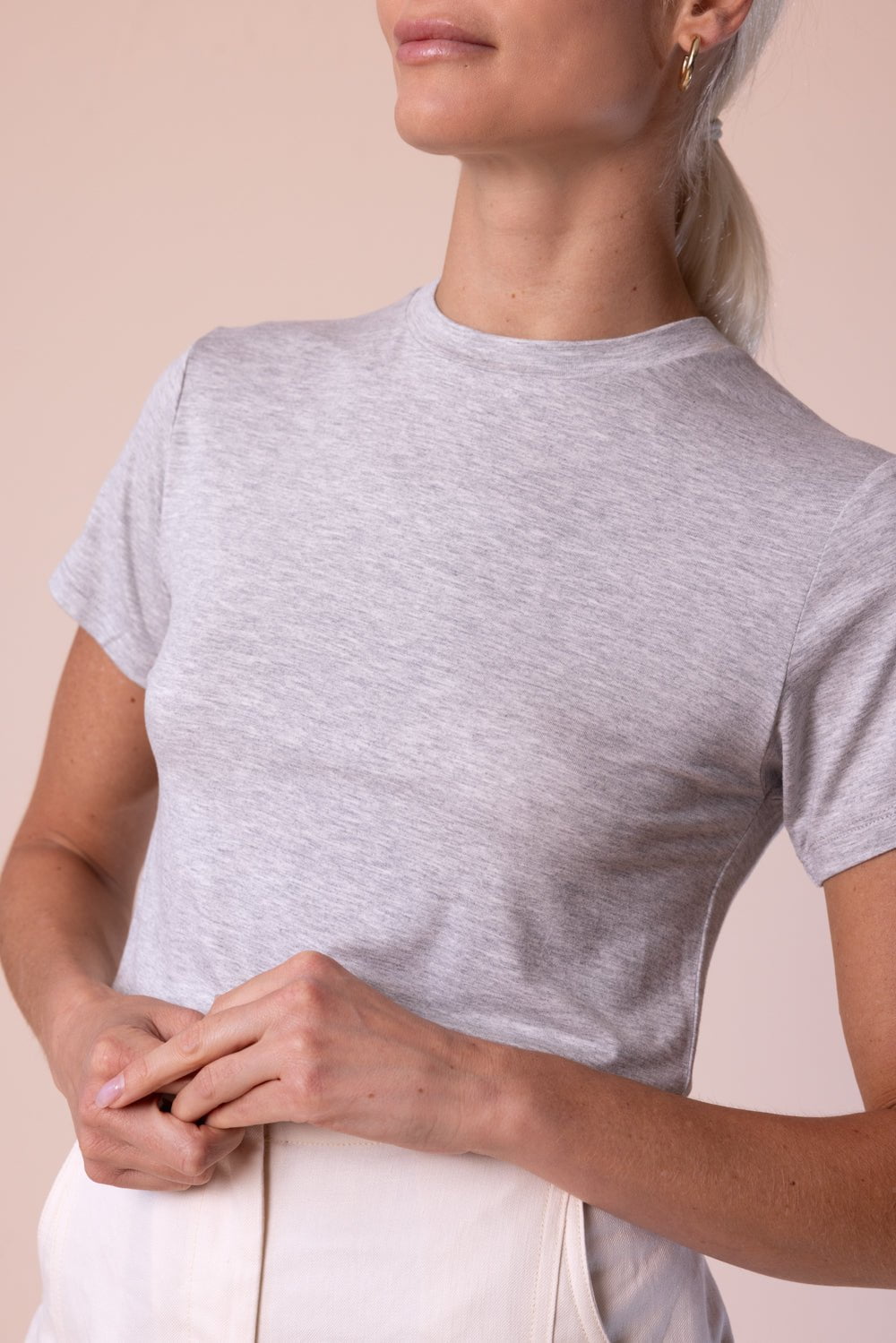 TWP-His Tee - Light Heather Grey-