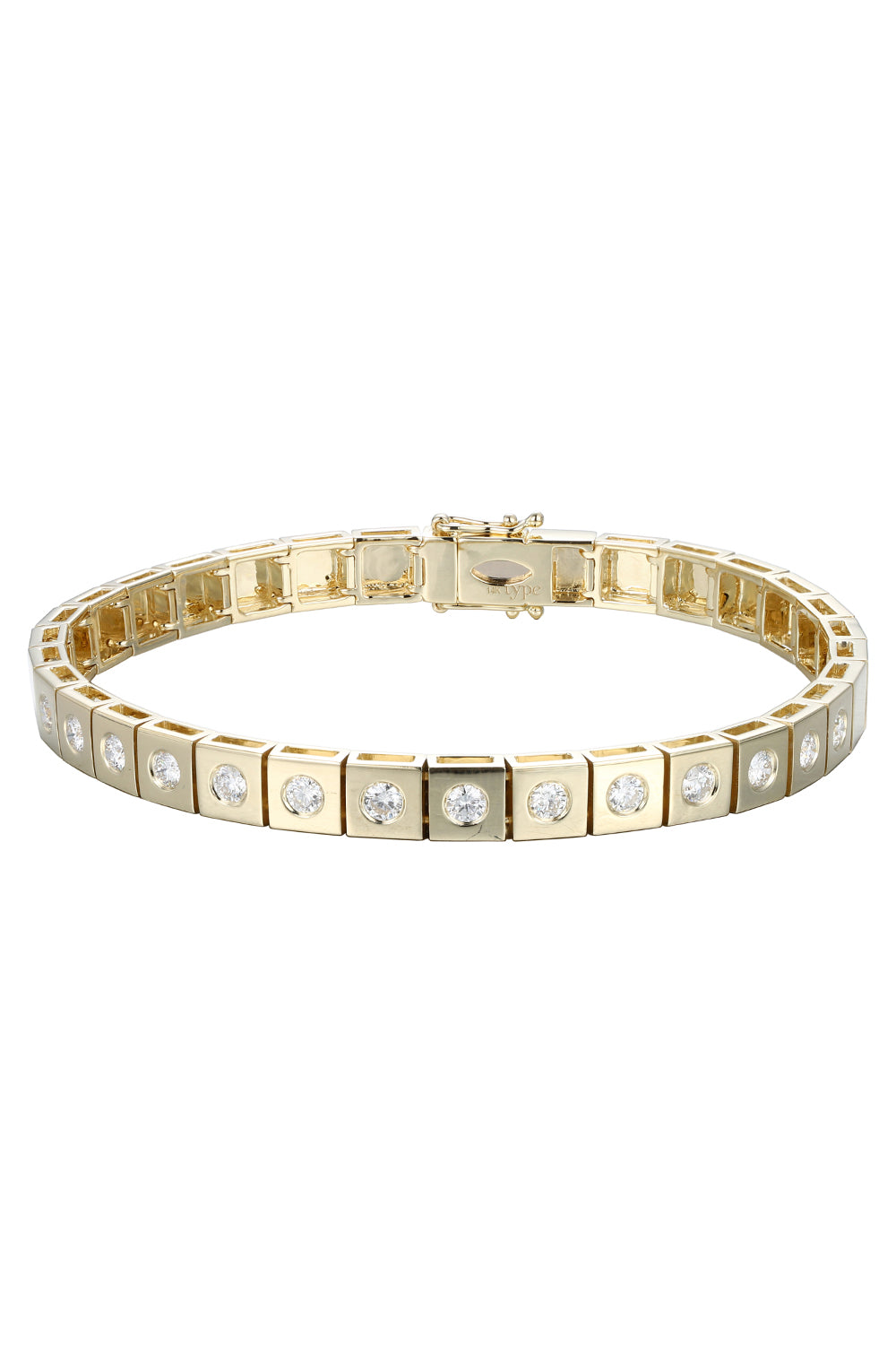Diamond Leggo Tennis Bracelet-YELLOW GOLD-6.75-JEWELRYFINE JEWELBRACELET O-TYPE JEWELRY