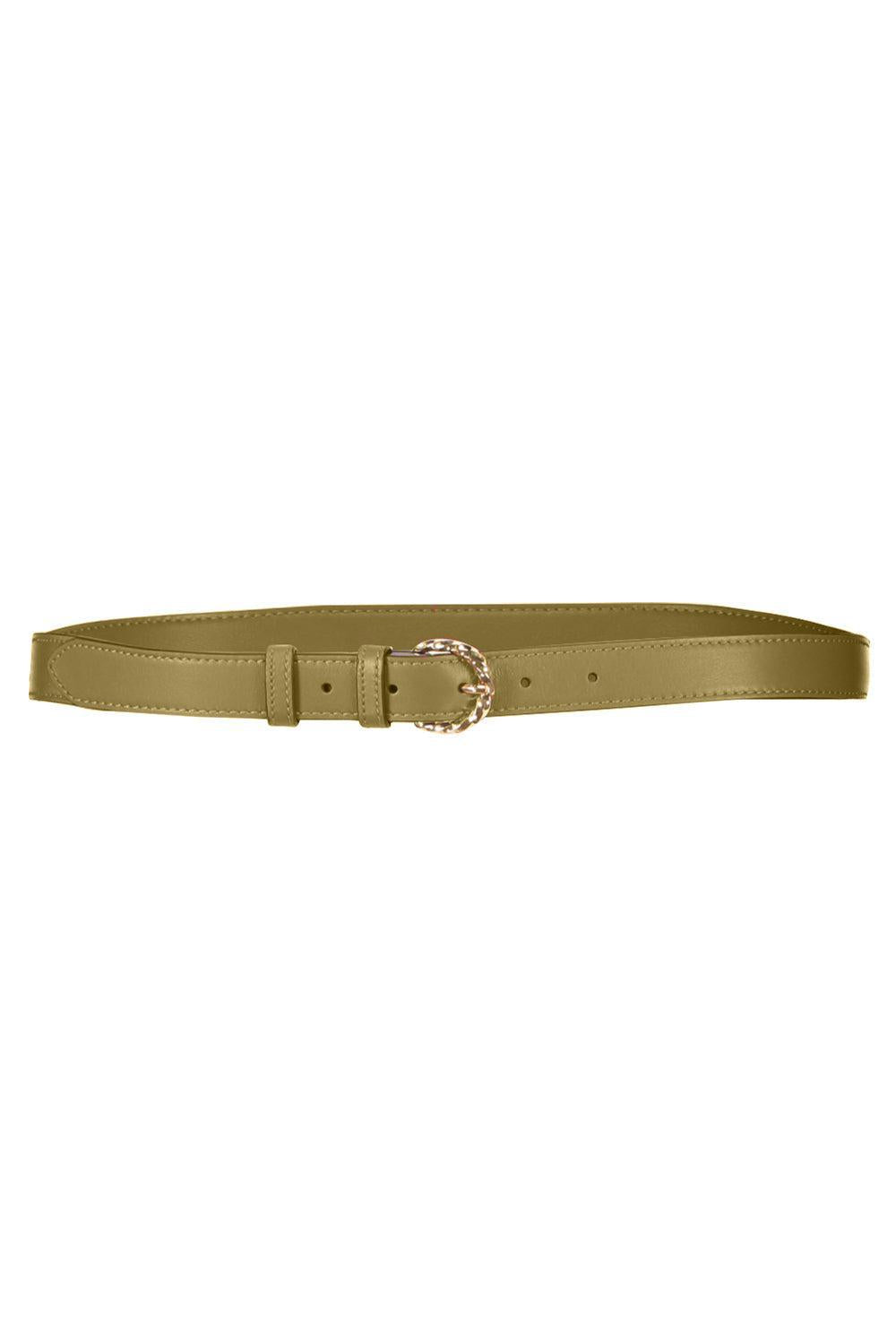 ULLA JOHNSON-Gia Twisted Buckle Belt - Lichen-