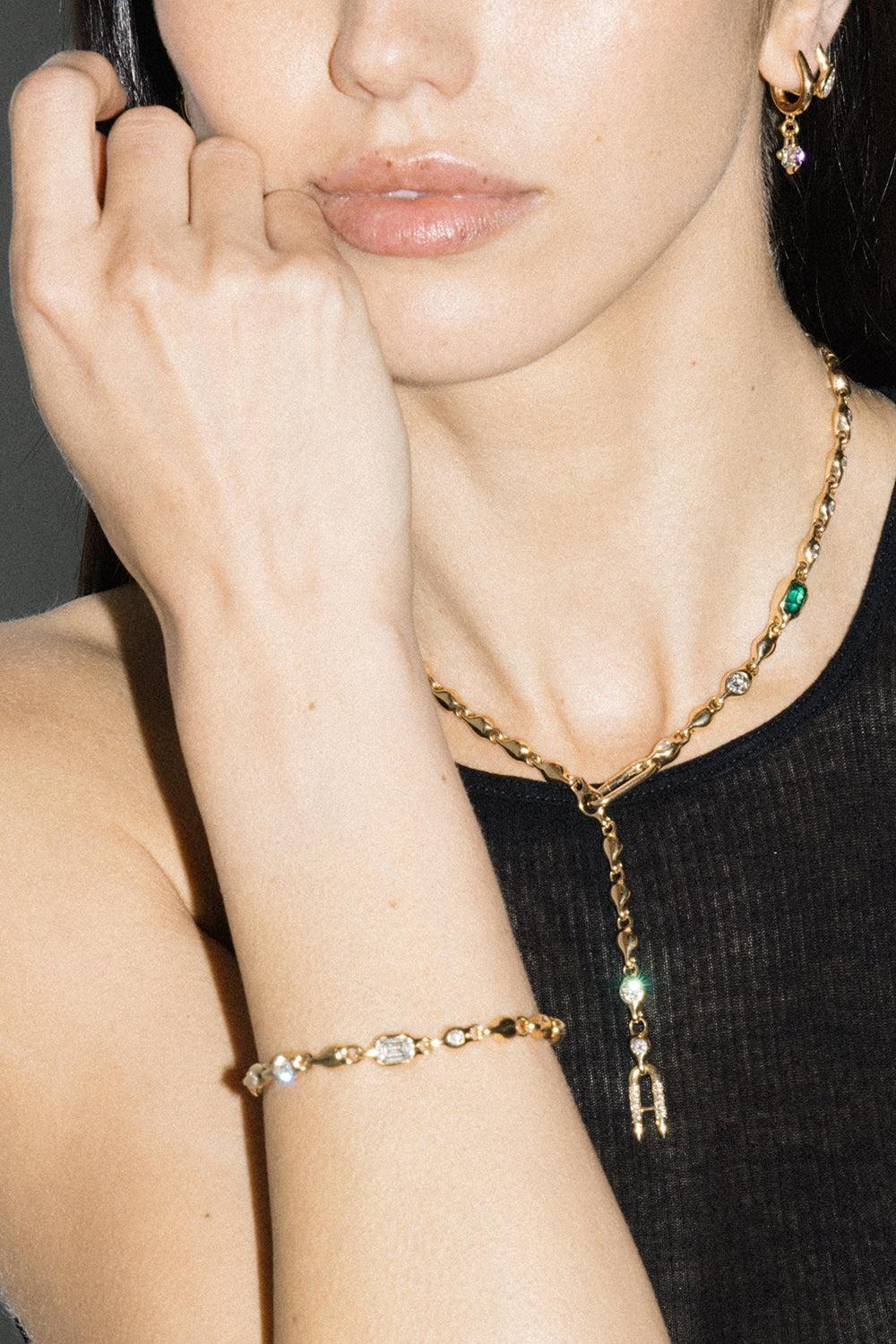 Supernova Diamond Bracelet-YELLOW GOLD-7-JEWELRYFINE JEWELBRACELET O-UNIFORM OBJECT