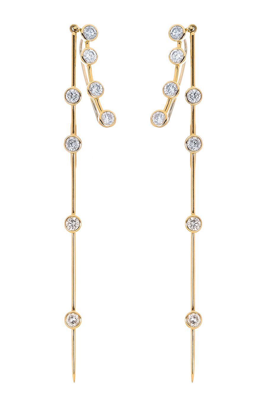 UNIFORM OBJECT-Climber Stick Earrings-YELLOW GOLD