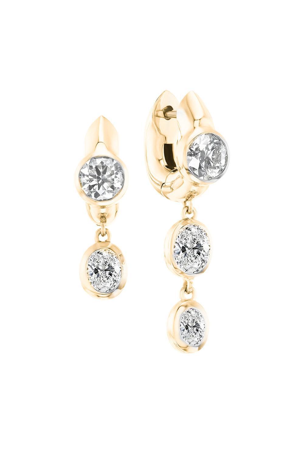 Diamond Tusk Drop Earrings-YELLOW GOLD-JEWELRYFINE JEWELEARRING-UNIFORM OBJECT