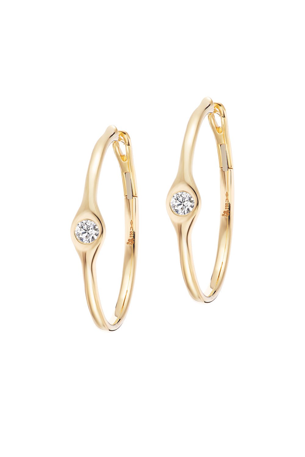 UNIFORM OBJECT-Morph Hoop Earrings-YELLOW GOLD