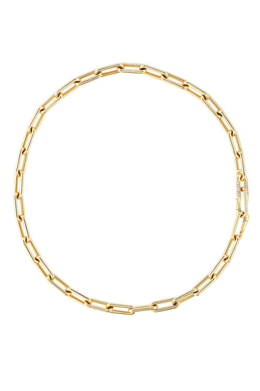 Diamond Heavy Metal Chain-YELLOW GOLD-16-JEWELRYFINE JEWELNECKLACE O-UNIFORM OBJECT