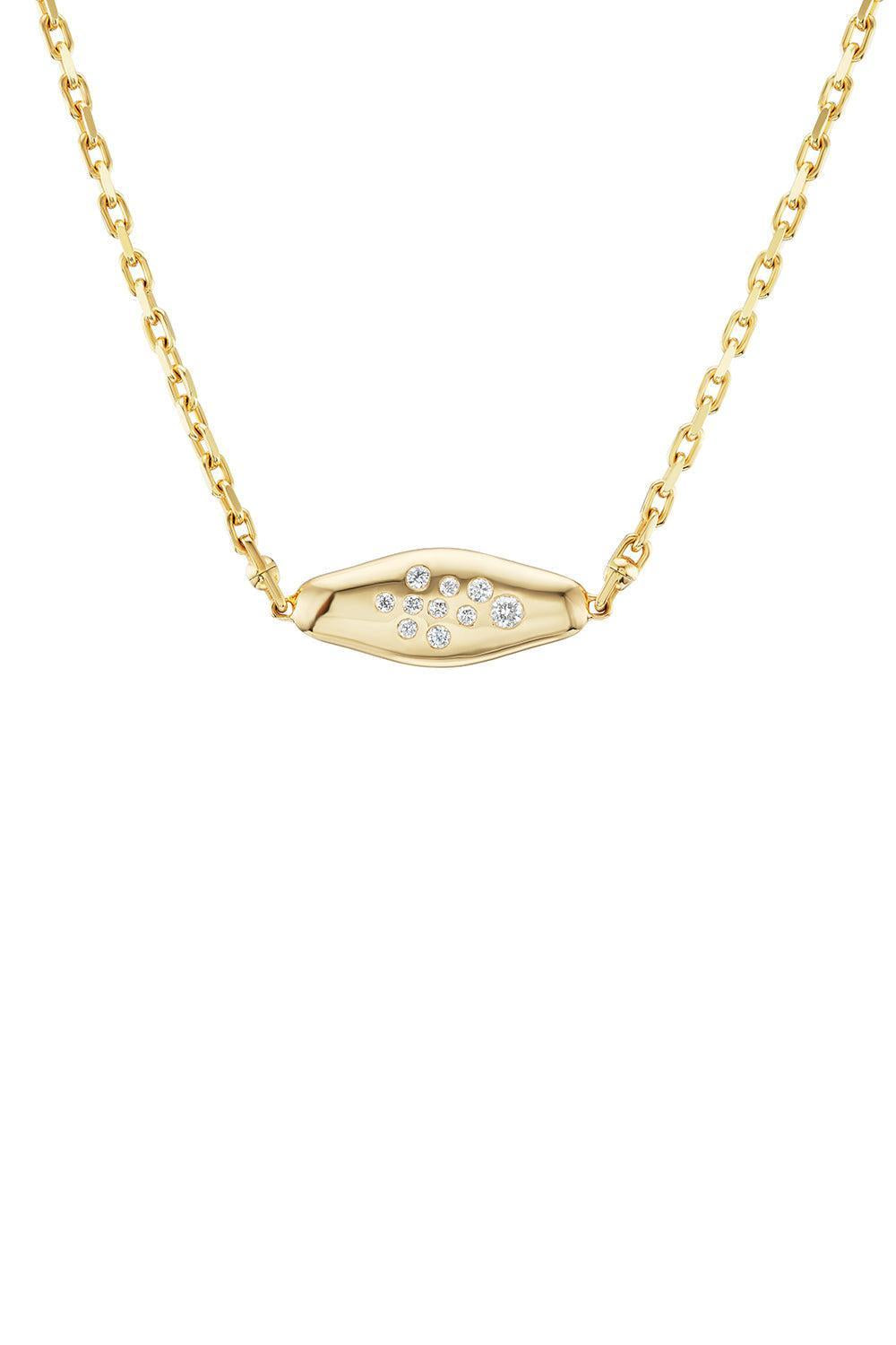 Padparadsha Vessel Necklace-YELLOW GOLD-JEWELRYFINE JEWELNECKLACE O-UNIFORM OBJECT