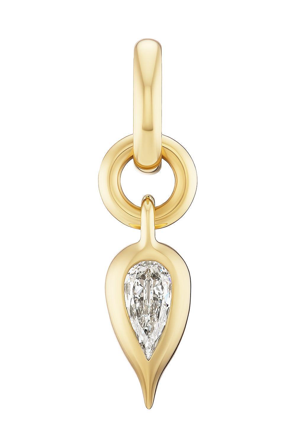 Diamond Pear Carriage Charm Pendant-YELLOW GOLD-JEWELRYFINE JEWELPENDANT-UNIFORM OBJECT