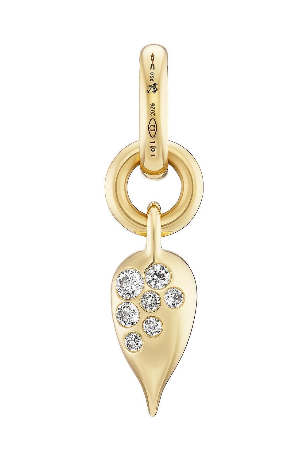 Diamond Thorn Carriage Charm Pendant-YELLOW GOLD-JEWELRYFINE JEWELPENDANT-UNIFORM OBJECT