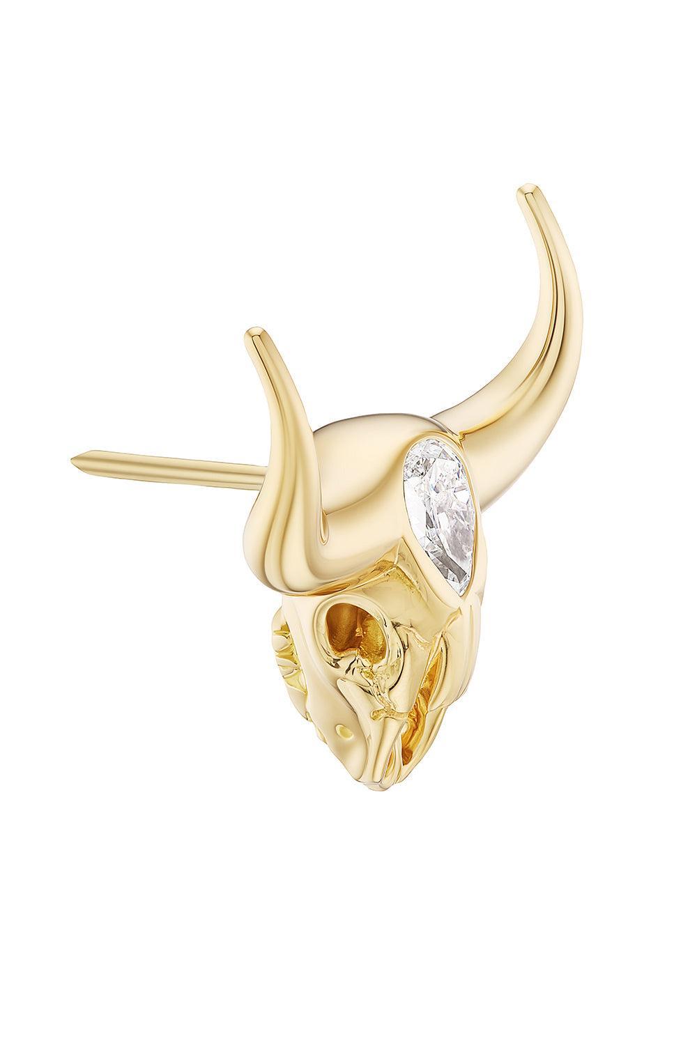 Diamond Mini Bull Pin-YELLOW GOLD-JEWELRYFINE JEWELPIN-UNIFORM OBJECT