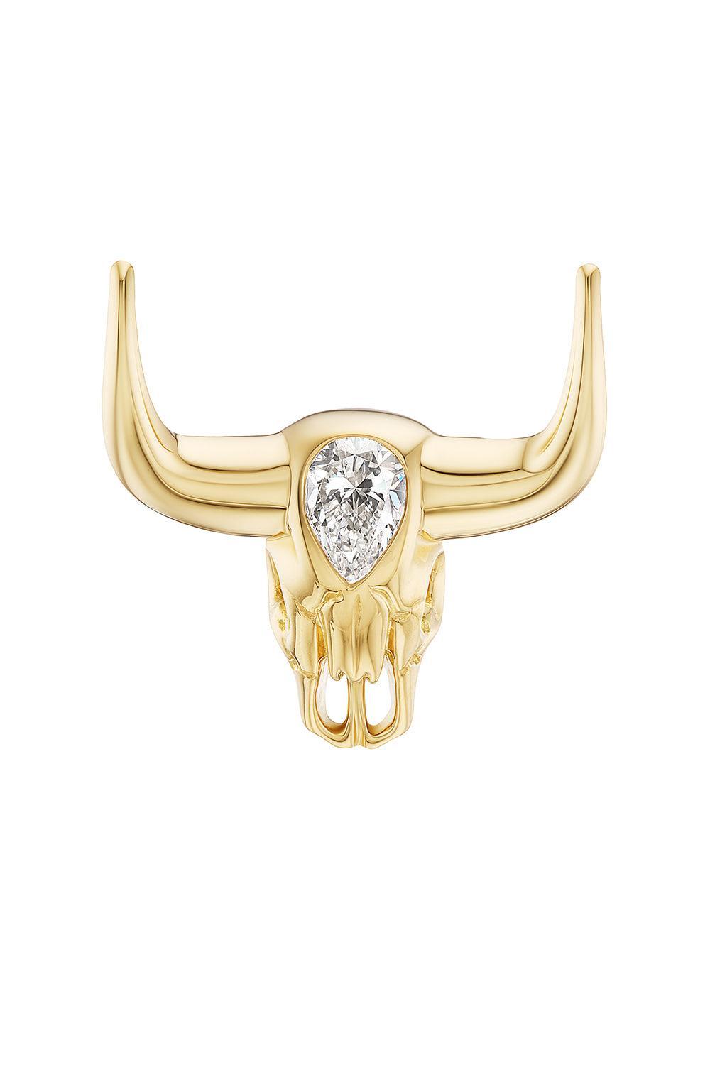 Diamond Mini Bull Pin-YELLOW GOLD-JEWELRYFINE JEWELPIN-UNIFORM OBJECT