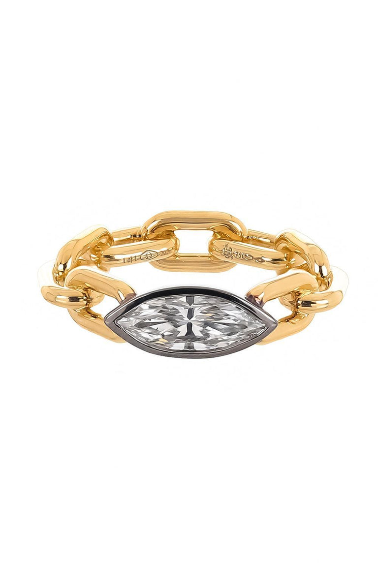 Diamond Marquise Chain Ring