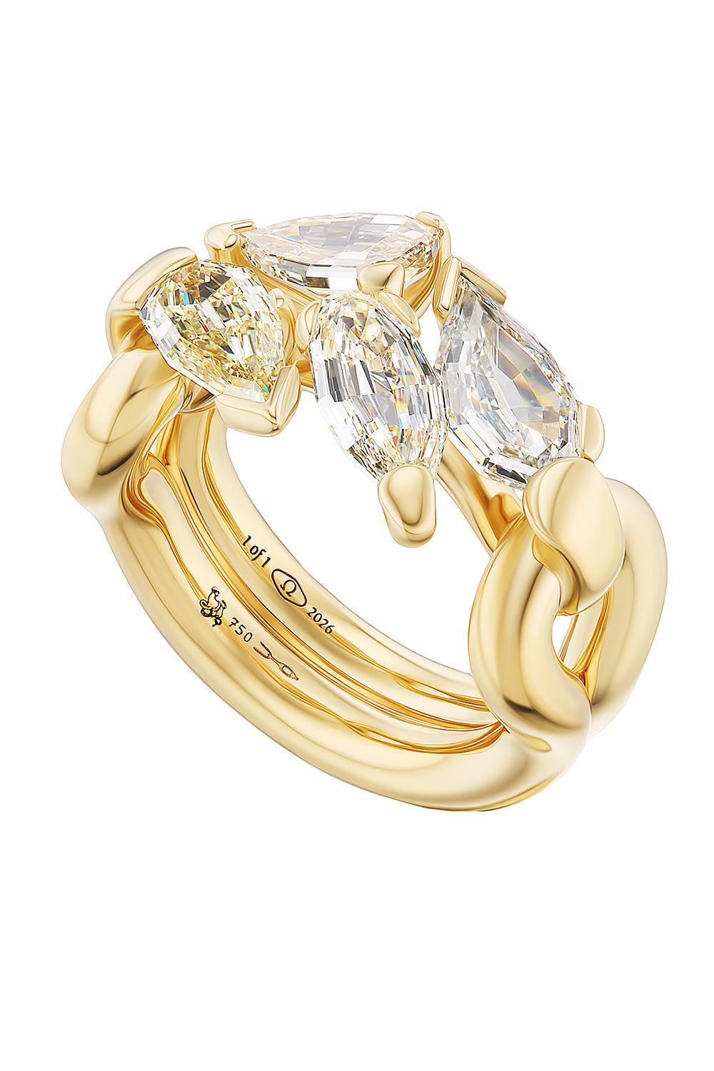 Diamond Cluster Mantle Ring-YELLOW GOLD-7-JEWELRYFINE JEWELRING-UNIFORM OBJECT