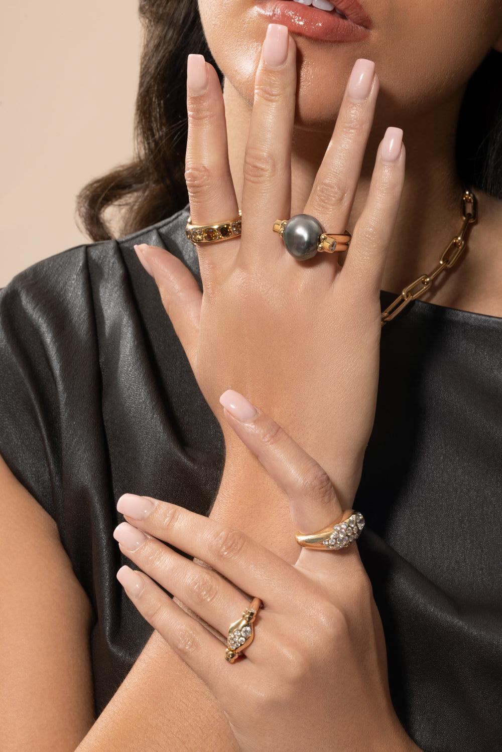 Diamond Machina Swivel Ring-YELLOW GOLD-7-JEWELRYFINE JEWELRING-UNIFORM OBJECT