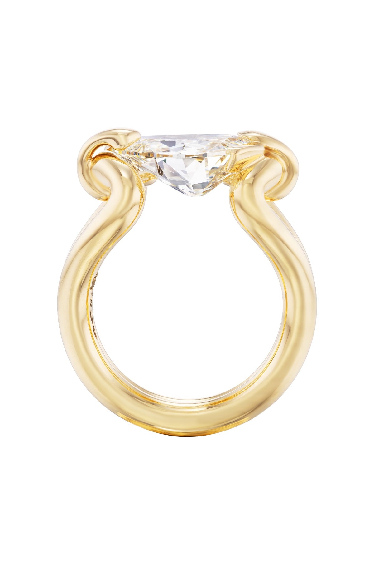 Diamond Pear Cut Mantle Ring-YELLOW GOLD-7-JEWELRYFINE JEWELRING-UNIFORM OBJECT
