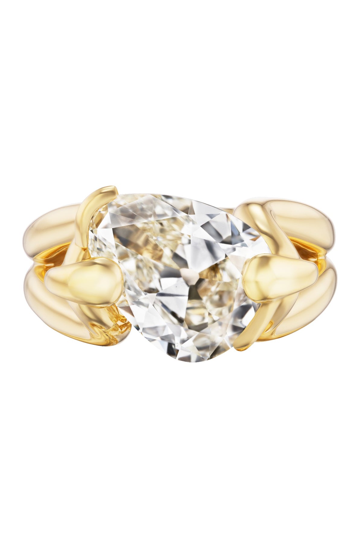 Diamond Pear Cut Mantle Ring-YELLOW GOLD-7-JEWELRYFINE JEWELRING-UNIFORM OBJECT
