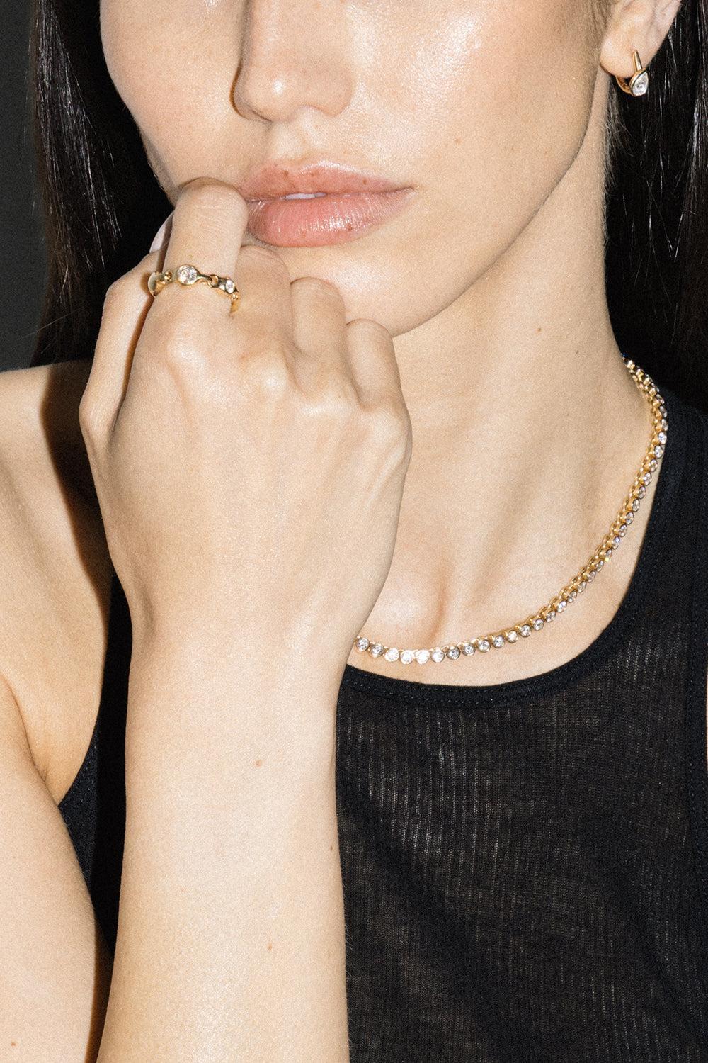 Diamond Supernova Stacking Ring-YELLOW GOLD-7-JEWELRYFINE JEWELRING-UNIFORM OBJECT
