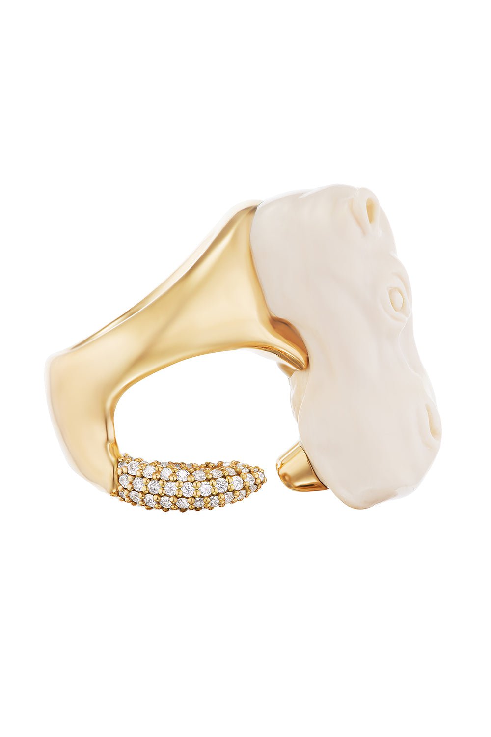 UNIFORM OBJECT-Hippo Ring-YELLOW GOLD