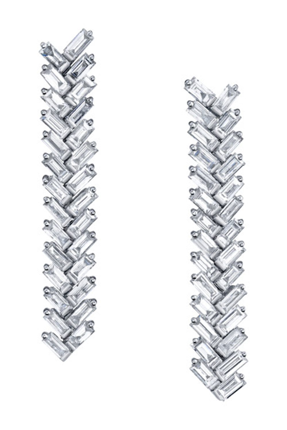 Diamond Short Zipper Earrings