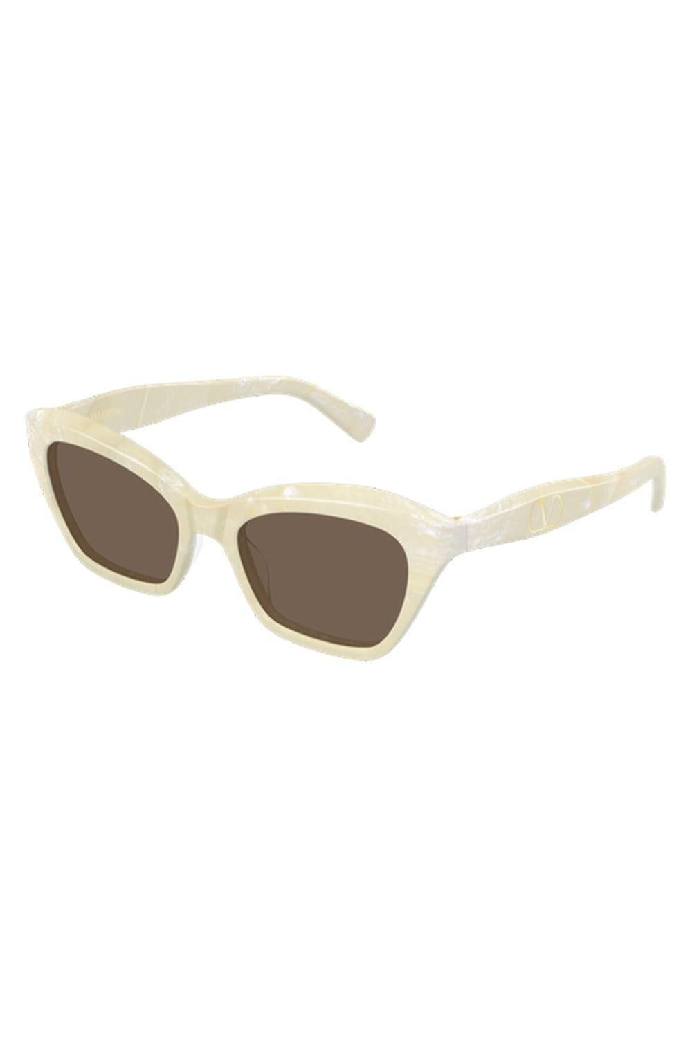 Cat Eye Sunglasses-CREAM-ACCESSORIESUNGLASSES-VALENTINO ACCESSORIES