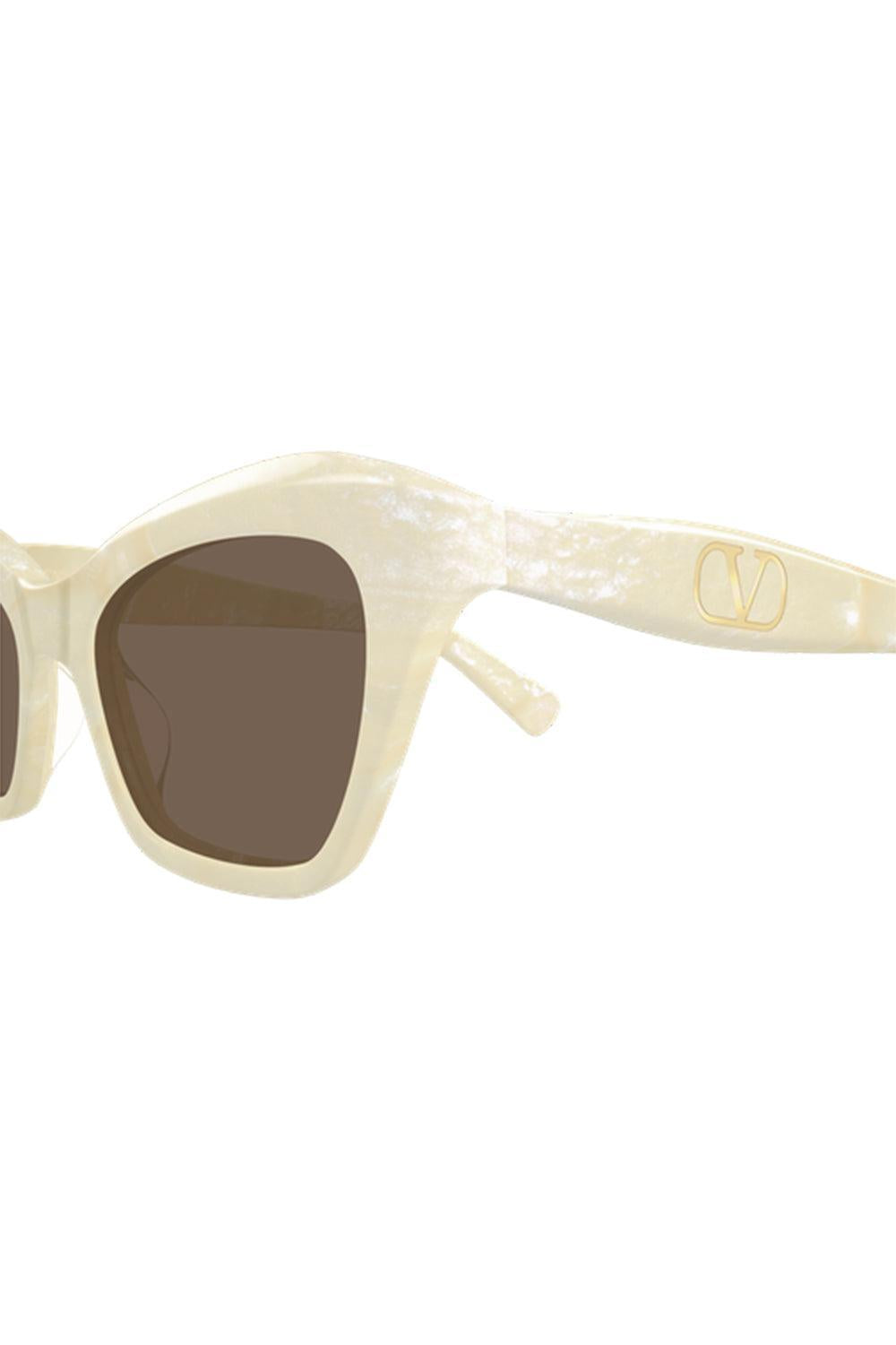 Cat Eye Sunglasses-CREAM-ACCESSORIESUNGLASSES-VALENTINO ACCESSORIES