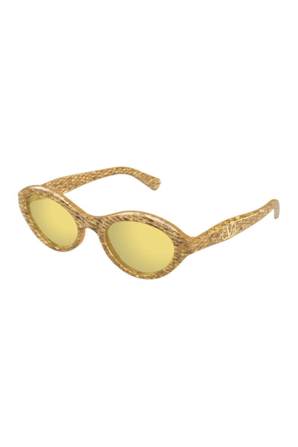 Oval Sunglasses-GOLD-ACCESSORIESUNGLASSES-VALENTINO ACCESSORIES