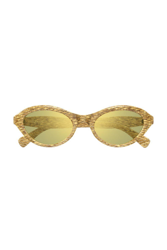 Oval Sunglasses-GOLD-ACCESSORIESUNGLASSES-VALENTINO ACCESSORIES
