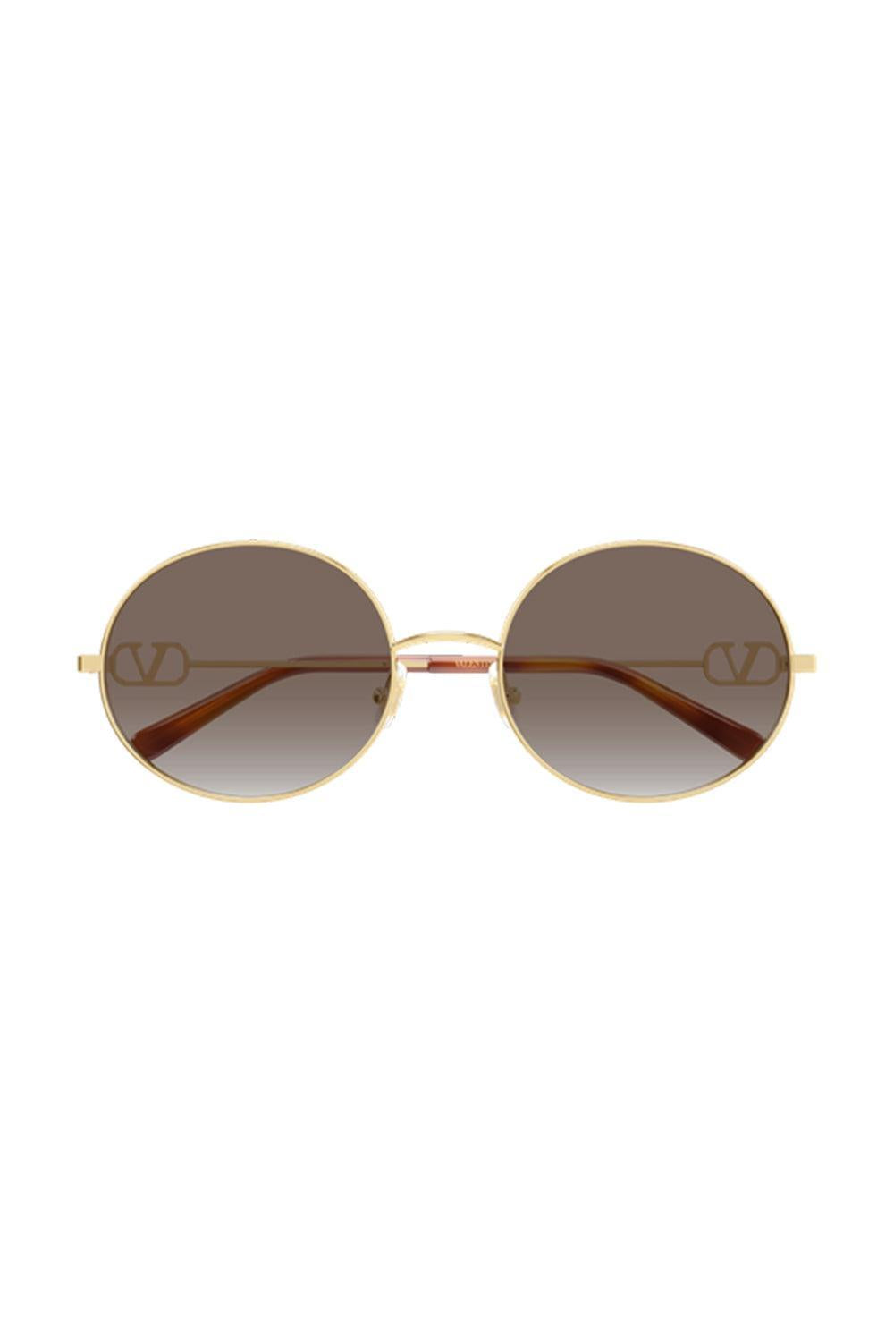 Round Sunglasses-GOLD-ACCESSORIESUNGLASSES-VALENTINO ACCESSORIES