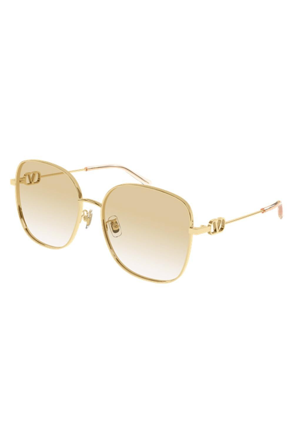 Square Oversized Sunglasses-GOLD-ACCESSORIESUNGLASSES-VALENTINO ACCESSORIES