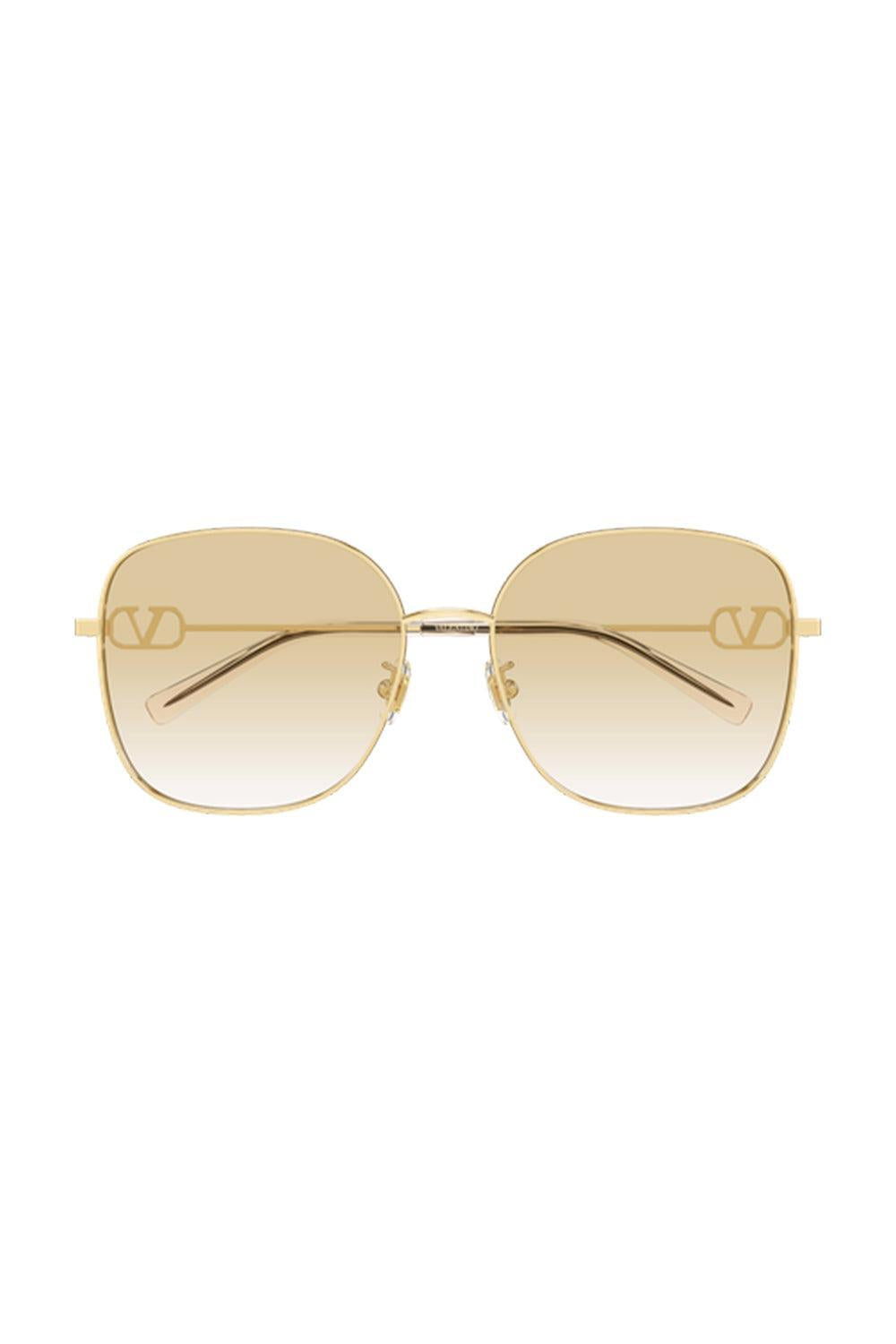 Square Oversized Sunglasses-GOLD-ACCESSORIESUNGLASSES-VALENTINO ACCESSORIES