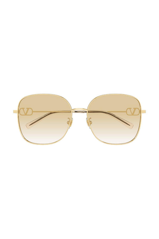 Square Oversized Sunglasses-GOLD-ACCESSORIESUNGLASSES-VALENTINO ACCESSORIES