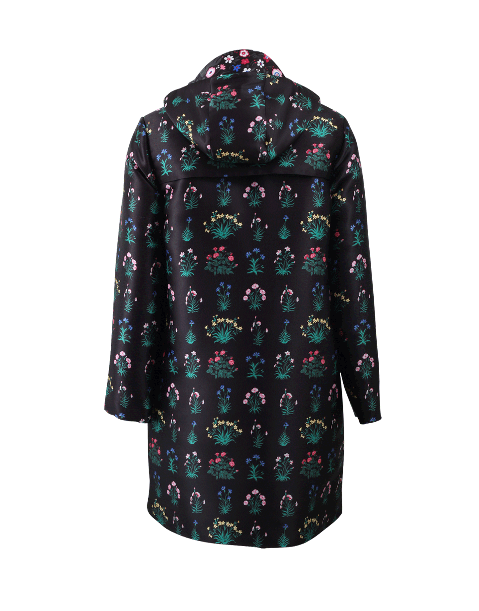VALENTINO-Primavera Scuba Coat-BLACK