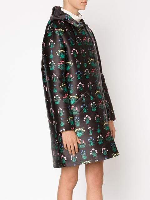 VALENTINO-Primavera Scuba Coat-BLACK