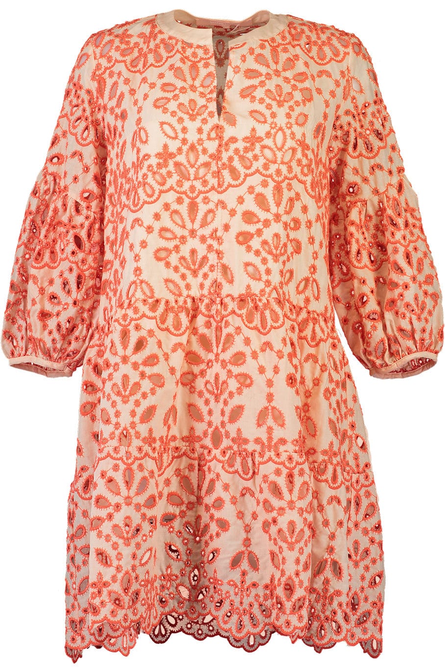 VALERIE KHALFON-Eze Long Sleeve Embroidered Mini Dress-
