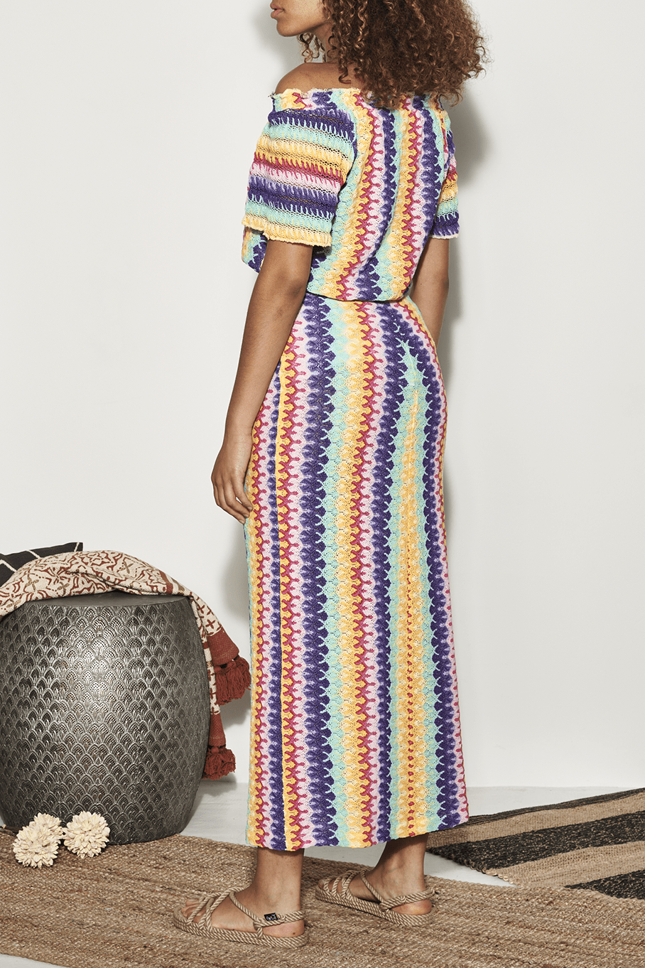 VALERIE KHALFON-Cefalu Crochet Sarong Skirt-