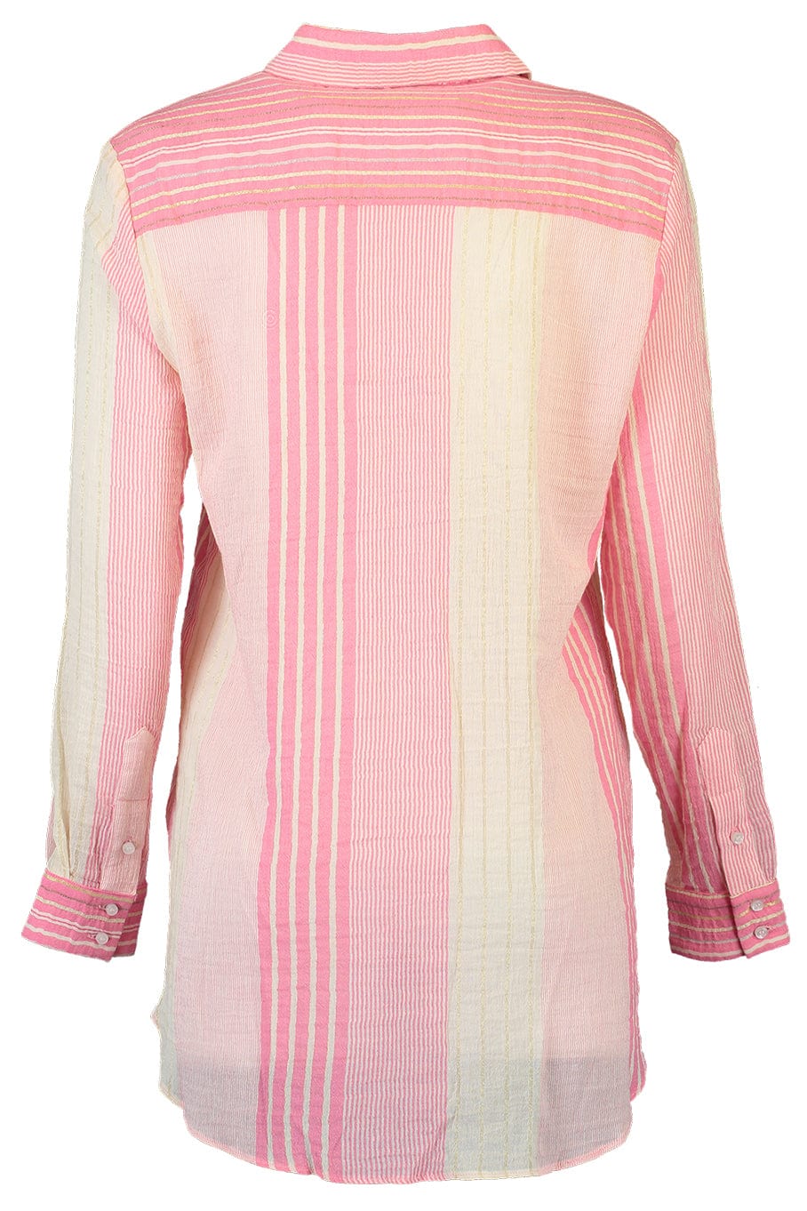 VALERIE KHALFON-Born Long Sleeve Striped Button Down Blouse-