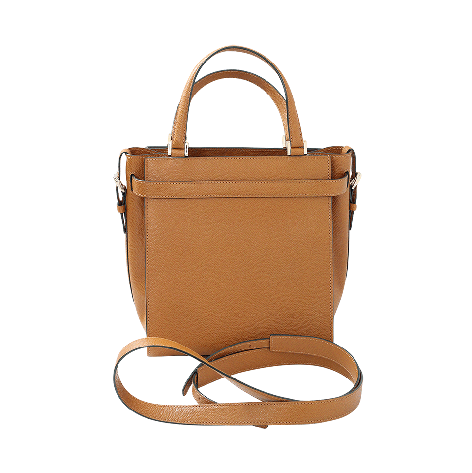 VALEXTRA-Cube Handbag-HAVANA