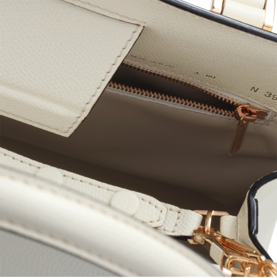 VALEXTRA-Triennale Hand Bag-WHITE