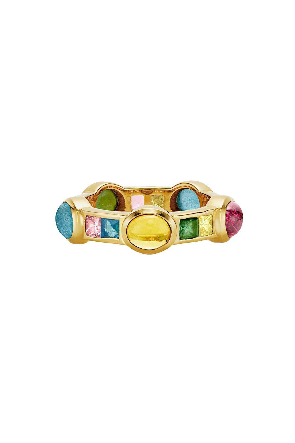 Tourmaline Rio Van Stack Ring-YELLOW GOLD-7.5-JEWELRYFINE JEWELRING-VAN