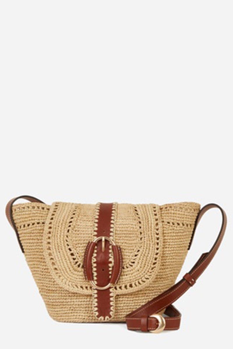 VANESSA BRUNO-Panier Bag-COGNAC